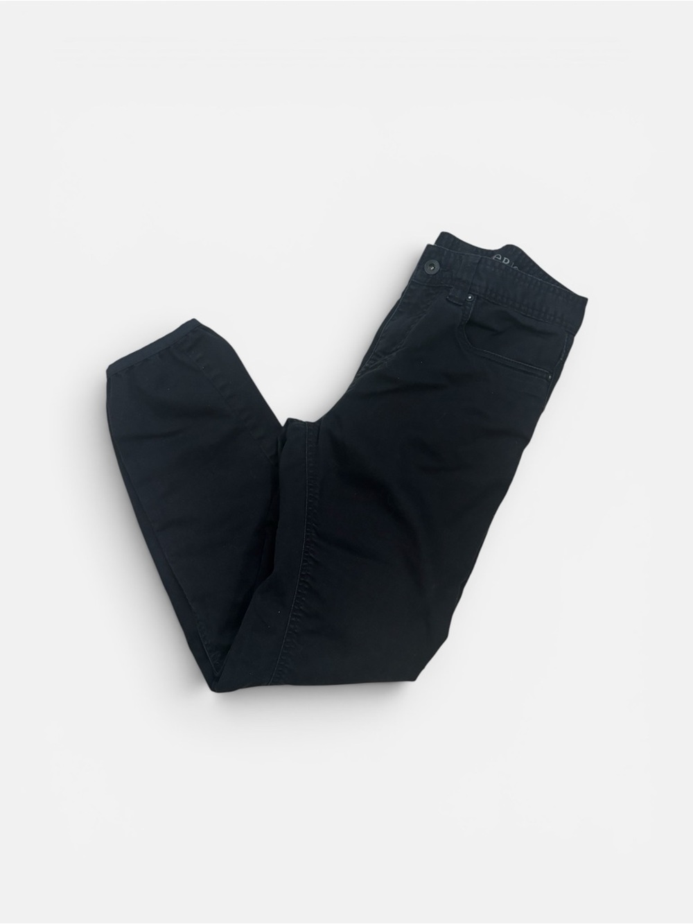 Prana‎ Slim Fit Black Pants Mens Size 28x30 Cuffed Ankle Stretch Waist